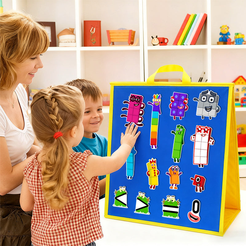 Numberblocks Felt Story Set, 14PCS Math Character Felt Pieces, Interactive Preschool Counting & Early Math Teaching Prop