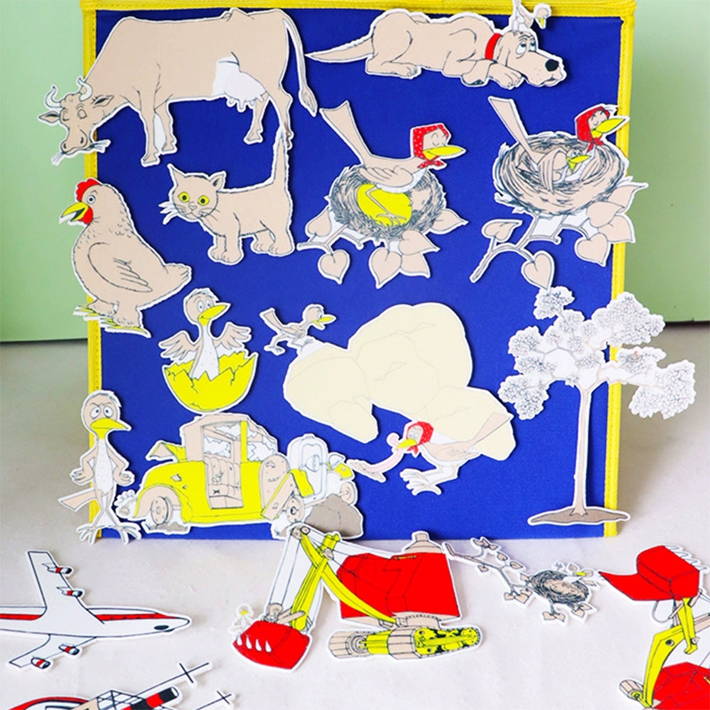 HOOJOJO Are You My Mother? Felt Storytelling Set, 15 Pcs Felt Performance Props, Toddler Educational Toys for Kids Age 3+, Preschool Teaching Aid