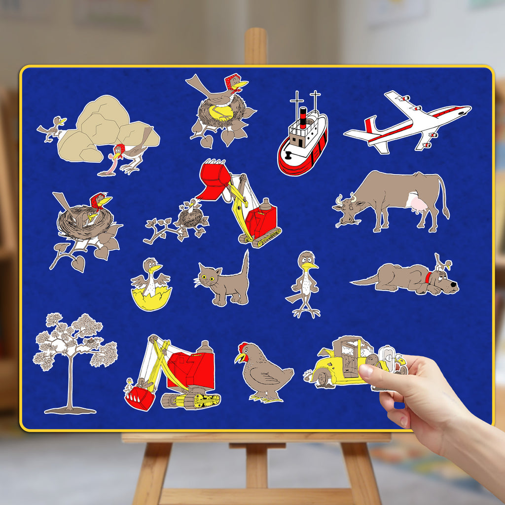 HOOJOJO Are You My Mother? Felt Storytelling Set, 15 Pcs Felt Performance Props, Toddler Educational Toys for Kids Age 3+, Preschool Teaching Aid