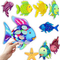 HOOJOJO The Rainbow Fish Felt Story Set, Ocean Animal & Scale Felt, Preschool Social Emotional Learning Aid for Kids Ages 3+